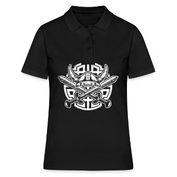 Wikinger - Frauen Polo Shirt - Schwarz - Vorne - Ailine (174cm)