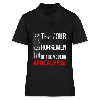 Modern Apocalypse - Frauen Polo Shirt - Schwarz - Vorne - Ailine (174cm)