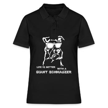 Schnauzer géant - Polo Femme - noir - Devant - Ailine (174cm)
