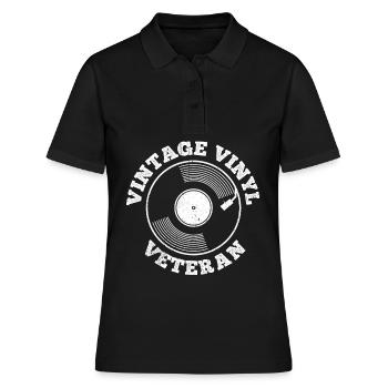 Vinyle vétéran vinyle disque platine - Polo Femme - noir - Devant - Ailine (174cm)