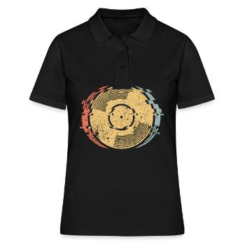 Vinyle Vinyl Retro Vintage DJ - Polo Femme - noir - Devant - Ailine (174cm)