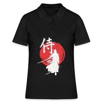 Ronin Samurai Krieger - Frauen Polo Shirt - Schwarz - Vorne - Ailine (174cm)