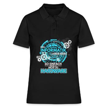 Informatik Programmierer Informatiker Hardware Sof - Frauen Polo Shirt - Schwarz - Vorne - Ailine (174cm)