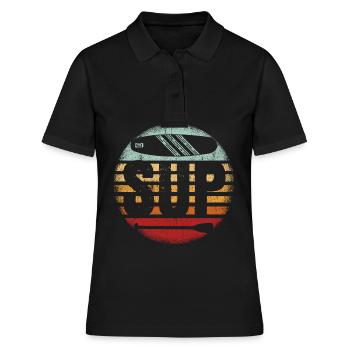Stand up paddle SUP Board Stand Up Paddling Gesche - Frauen Polo Shirt - Schwarz - Vorne - Ailine (174cm)