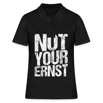 Not Your Ernst Nicht dein Ernst Denglisch als Gesc - Frauen Polo Shirt - Schwarz - Vorne - Ailine (174cm)