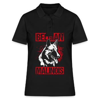 Belgian Malinois Hunde - Frauen Polo Shirt - Schwarz - Vorne - Ailine (174cm)
