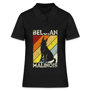 Belgian Malinois Hunde - Frauen Polo Shirt - Schwarz - Vorne - Ailine (174cm)