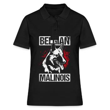 Belgian Malinois Hunde - Frauen Polo Shirt - Schwarz - Vorne - Ailine (174cm)