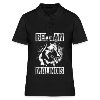 Belgian Malinois Hunde - Frauen Polo Shirt - Schwarz - Vorne - Ailine (174cm)
