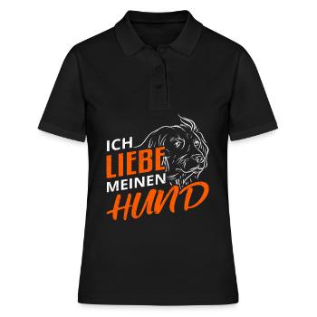Hund Hundebesitzer - Frauen Polo Shirt - Schwarz - Vorne - Ailine (174cm)