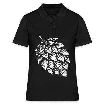 Hopfen Vintage Retro Craft Bier Design Kneipe Bier - Frauen Polo Shirt - Schwarz - Vorne - Ailine (174cm)