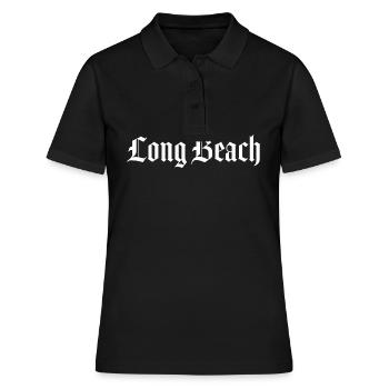 Long Beach California Kalifornien USA Geschenk - Frauen Polo Shirt - Schwarz - Vorne - Ailine (174cm)