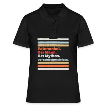 Onkel, Patenonkel und Taufpate Geschenkidee - Frauen Polo Shirt - Schwarz - Vorne - Ailine (174cm)