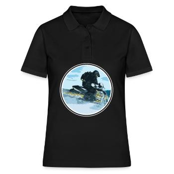 Motoneige cadeau motoneige - Polo Femme - noir - Devant - Ailine (174cm)