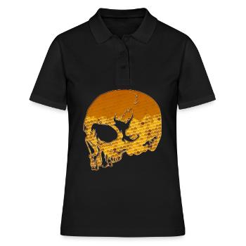 Chemise cadeau ruche en nid d'abeille avec abeille - Polo Femme - noir - Devant - Ailine (174cm)