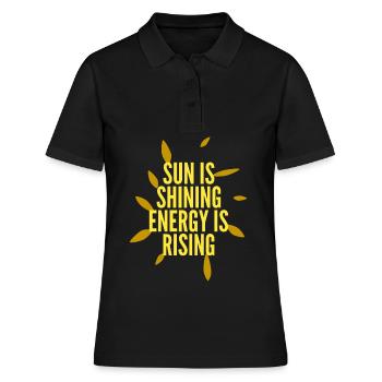 Solar solar system renewable energy electricity gift - Women's Polo Shirt - black - Front - Ailine (174cm)