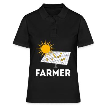 Solaire solaire agriculteur énergie renouvelable électricité - Polo Femme - noir - Devant - Ailine (174cm)
