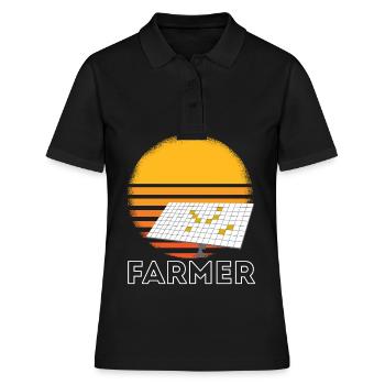 Solar solar system renewable energy electricity gift - Women's Polo Shirt - black - Front - Ailine (174cm)