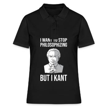 Cadeau de conférencier en études de philosophie Immanuel Kant - Polo Femme - noir - Devant - Ailine (174cm)