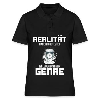 VR virtuelle Realität VR Brille Gamer Geschenk - Frauen Polo Shirt - Schwarz - Vorne - Ailine (174cm)