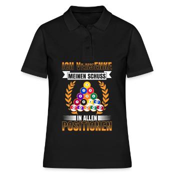 Ich Versenke Meinen Schuss In Allen Positionen - Frauen Polo Shirt - Schwarz - Vorne - Ailine (174cm)