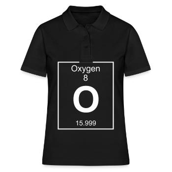 Sauerstoff Oxygen chemisches Element chemische - Frauen Polo Shirt - Schwarz - Vorne - Ailine (174cm)