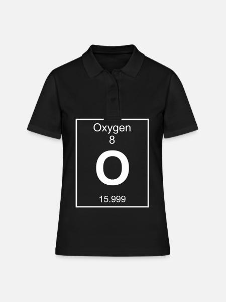 Oxygène Oxygène élément chimique chimique - Polo Femme - noir