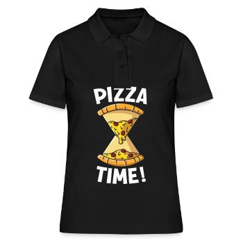Pizza pizza maker manger pizza drôle de pizza - Polo Femme - noir - Devant - Ailine (174cm)