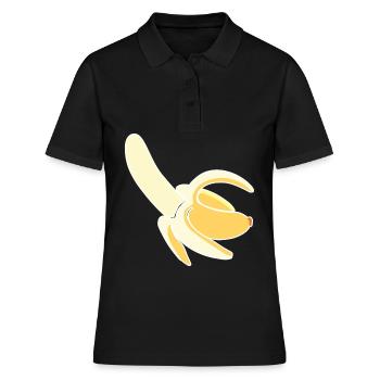 Banane Fruits Amoureux de banane Banane Hommes - Polo Femme - noir - Devant - Ailine (174cm)