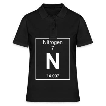 Stickstoff chemisches Element Periodensystem - Frauen Polo Shirt - Schwarz - Vorne - Ailine (174cm)