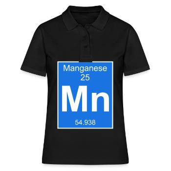 Mangan chemisches Element Periodensystem - Frauen Polo Shirt - Schwarz - Vorne - Ailine (174cm)