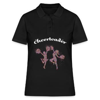 Cheerleader Cheerleaderin Cheerleading Sport - Women's Polo Shirt - black - Front - Ailine (174cm)