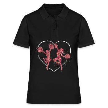 Cheerleader, Choreography, Dance Group, Football, Sport - Women's Polo Shirt - black - Front - Ailine (174cm)