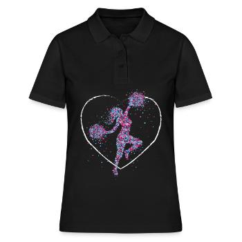 Cheerleading Gymnastics Football Cheerleader - Women's Polo Shirt - black - Front - Ailine (174cm)
