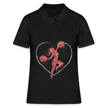 Cheerleader Cheerleaderin Cheerleading Gymanstik - Women's Polo Shirt - black - Front - Ailine (174cm)
