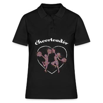 Pom-pom girl, pom-pom girl, chérographe, danseuse - Polo Femme - noir - Devant - Ailine (174cm)
