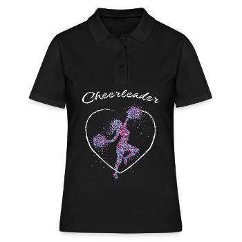 Cheerleader Cheerleading Meisterschaft Wettbewerb - Frauen Polo Shirt - Schwarz - Vorne - Ailine (174cm)
