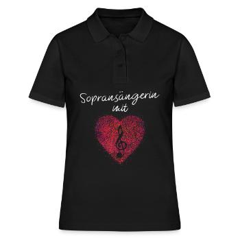 Violinschlüssel Chor Musik Sporan Sängerin Musiker - Frauen Polo Shirt - Schwarz - Vorne - Ailine (174cm)