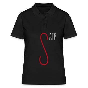 SATB Soprano Chanteur Musicien Chorale École de musique - Polo Femme - noir - Devant - Ailine (174cm)