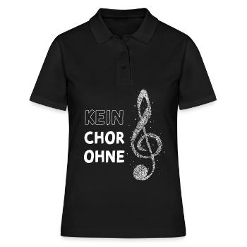 Violinschlüssel Sopran Chor Sängerin Singen Musik - Frauen Polo Shirt - Schwarz - Vorne - Ailine (174cm)