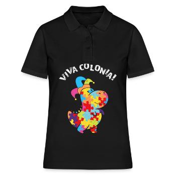 Viva Colonia Carnaval de Cologne Confettis Dino Kölle - Polo Femme - noir - Devant - Ailine (174cm)
