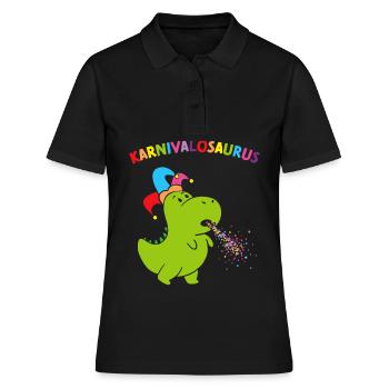 Carnaval Carnaval Confettis Dragon Fool Jecken - Polo Femme - noir - Devant - Ailine (174cm)