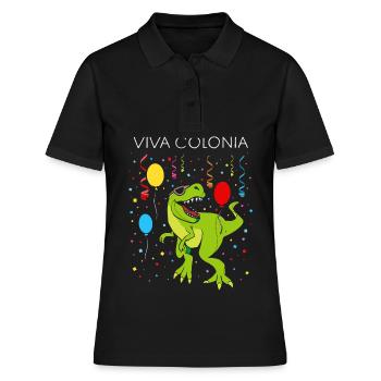 Carnaval Confettis Viva Colonia Tyrannosaurus Rex - Polo Femme - noir - Devant - Ailine (174cm)