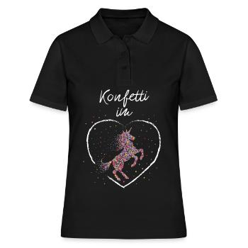 Confetti in the heart Unicorn Confetti Carnival Fool - Women's Polo Shirt - black - Front - Ailine (174cm)