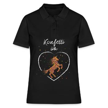 Confetti in the Heart Unicorns Costume Replacement Carnival - Women's Polo Shirt - black - Front - Ailine (174cm)