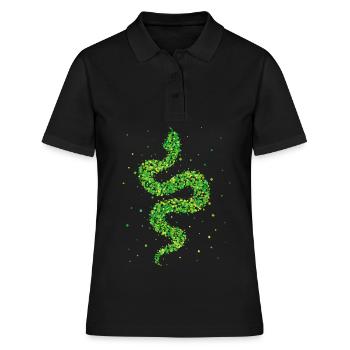 Schlange Schlangen Terrarium Schlangenliebhaber - Frauen Polo Shirt - Schwarz - Vorne - Ailine (174cm)