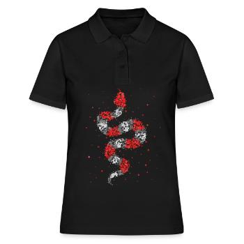 Milchschlange Schlange Schlangen Reptil Terrarium - Frauen Polo Shirt - Schwarz - Vorne - Ailine (174cm)
