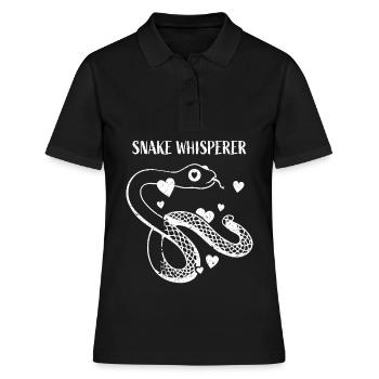 Snake Whisperer Schlangen Haustier Terrarium - Frauen Polo Shirt - Schwarz - Vorne - Ailine (174cm)