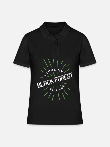 Black Forest Girl Village Country Egg Farmers - Women's Polo Shirt - black