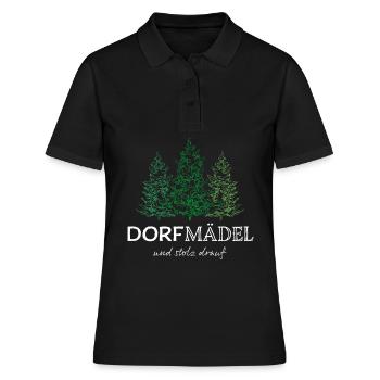 Dorfmädel Dorfmädchen Schwarzwälder Schwarzwald - Frauen Polo Shirt - Schwarz - Vorne - Ailine (174cm)